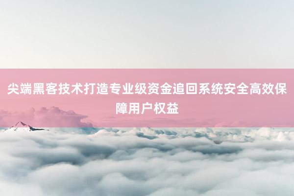 尖端黑客技术打造专业级资金追回系统安全高效保障用户权益
